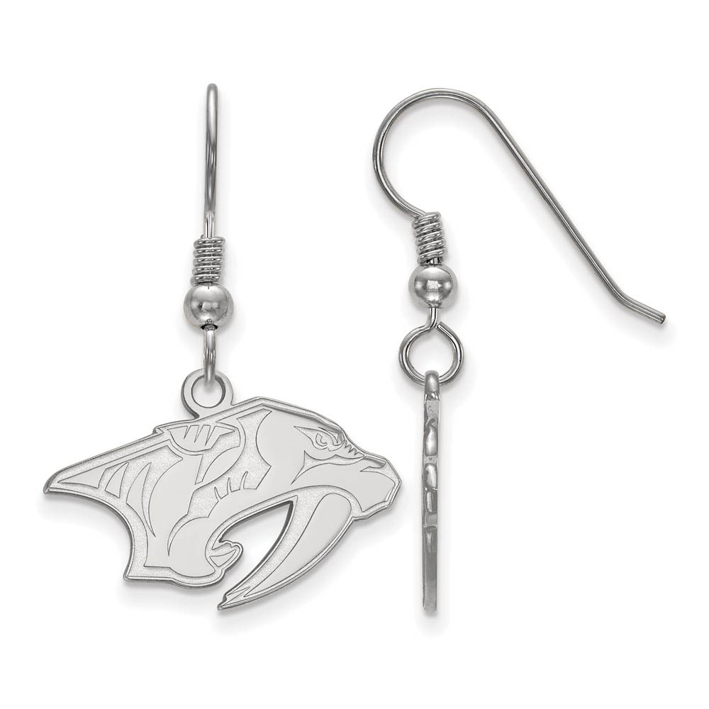 Sterling Silver NHL Nashville Predators SM Dangle Earrings