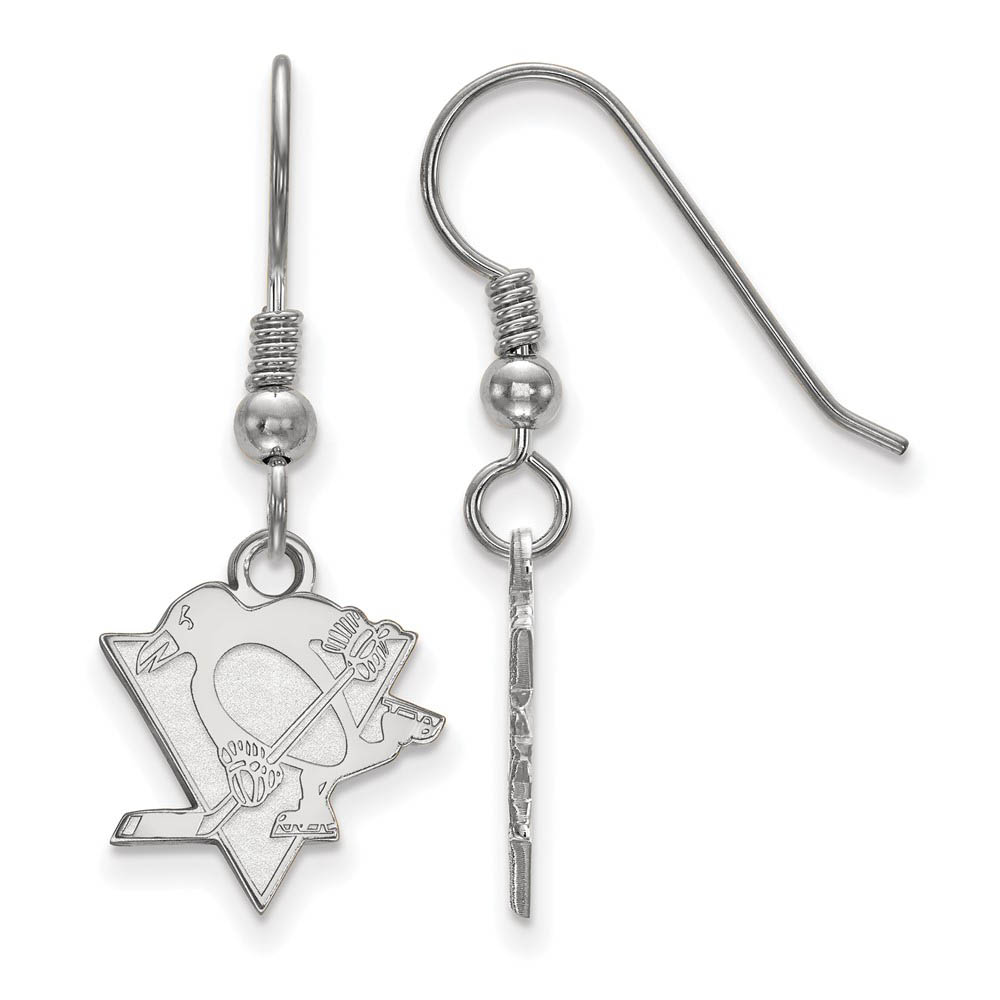 Sterling Silver NHL Pittsburgh Penguins SM Dangle Earrings