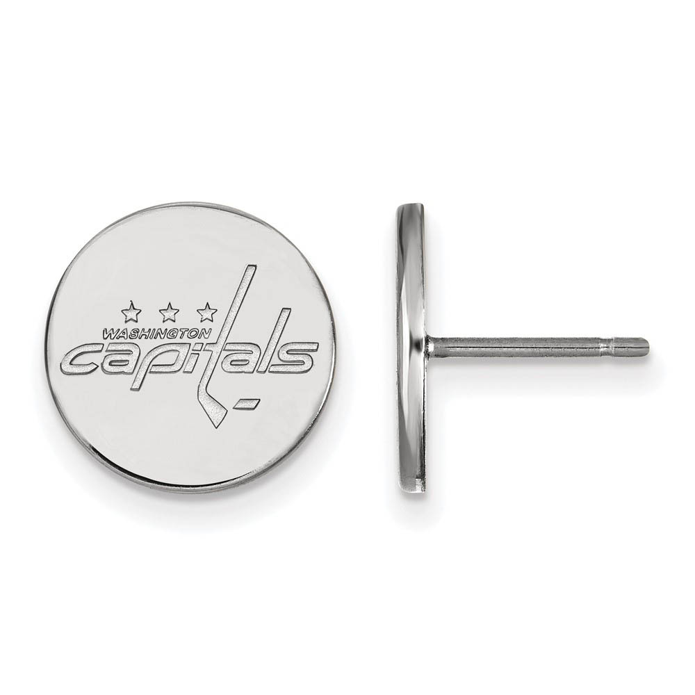Sterling Silver NHL Washington Capitals SM Disc Post Earrings