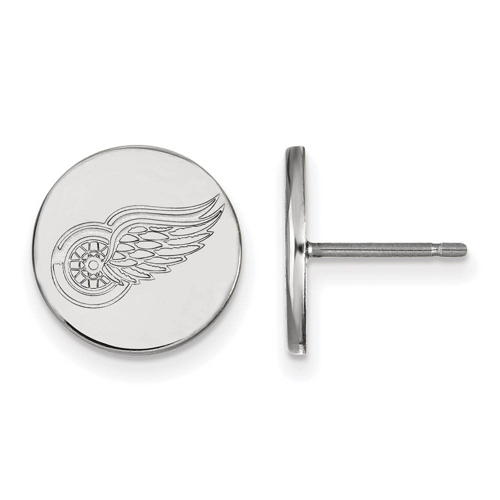 Sterling Silver NHL Detroit Red Wings SM Disc Post Earrings