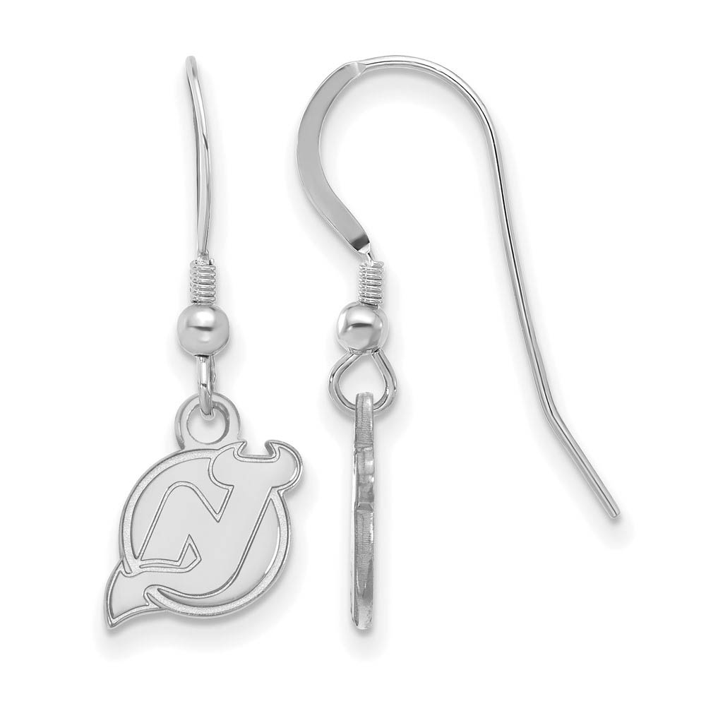 Sterling Silver NHL New Jersey Devils Dangle Earrings