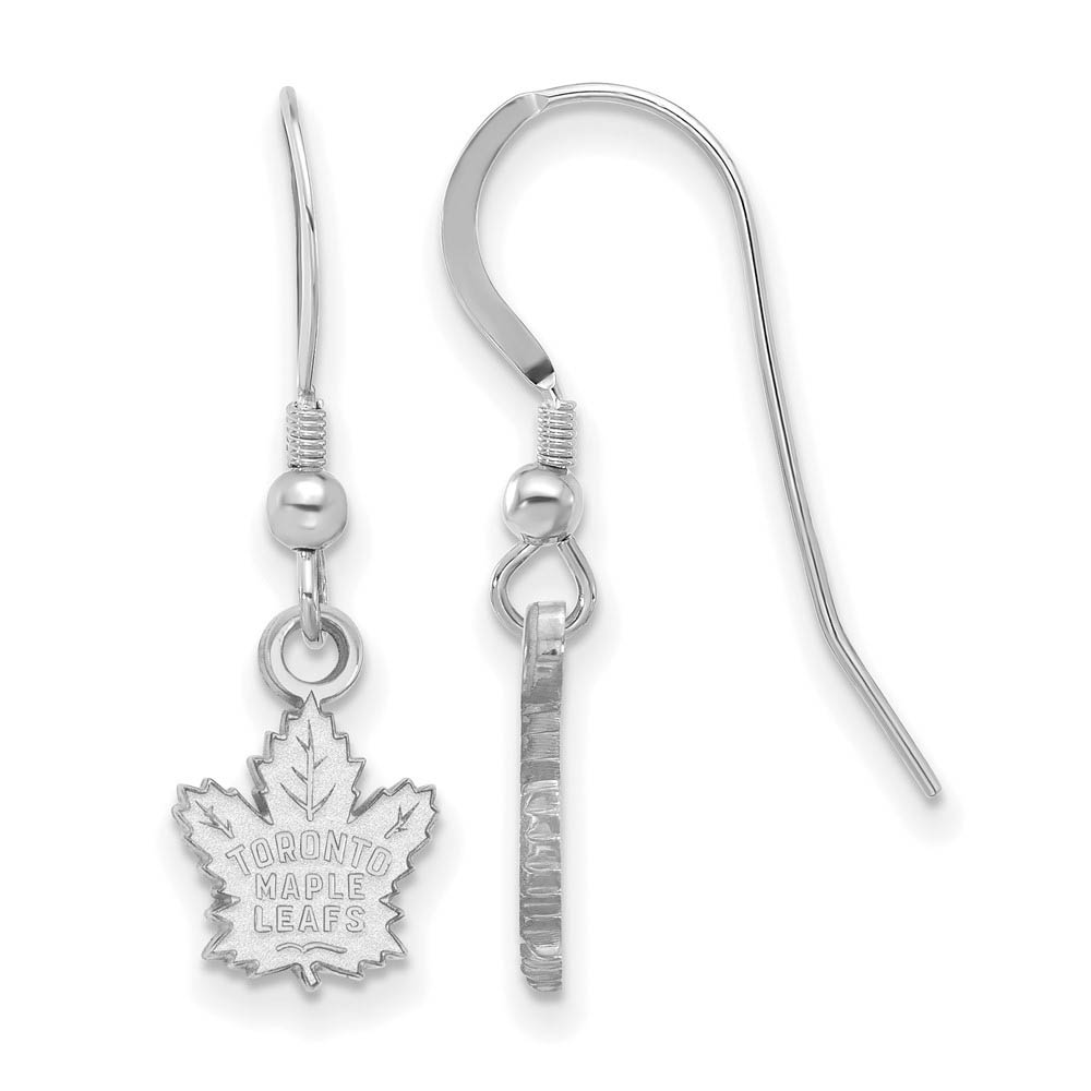Sterling Silver NHL Toronto Maple Leafs Dangle Earrings