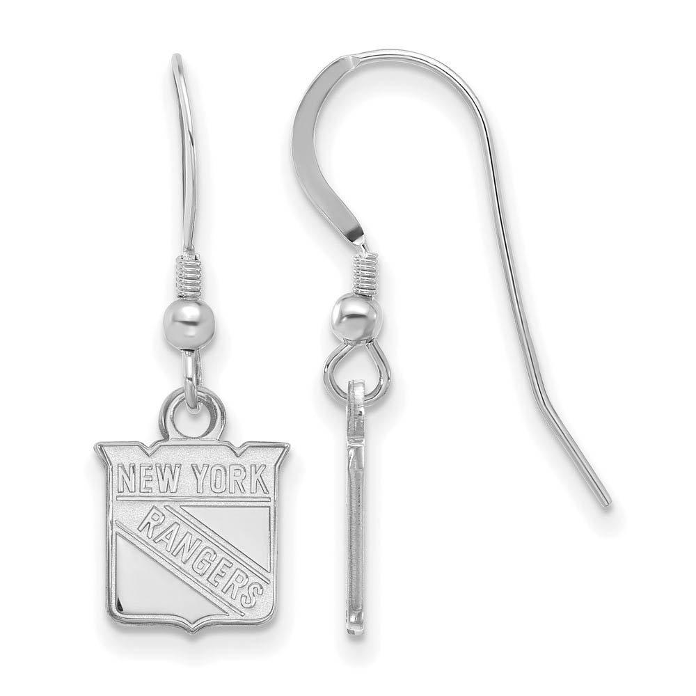 Sterling Silver NHL New York Rangers Dangle Earrings