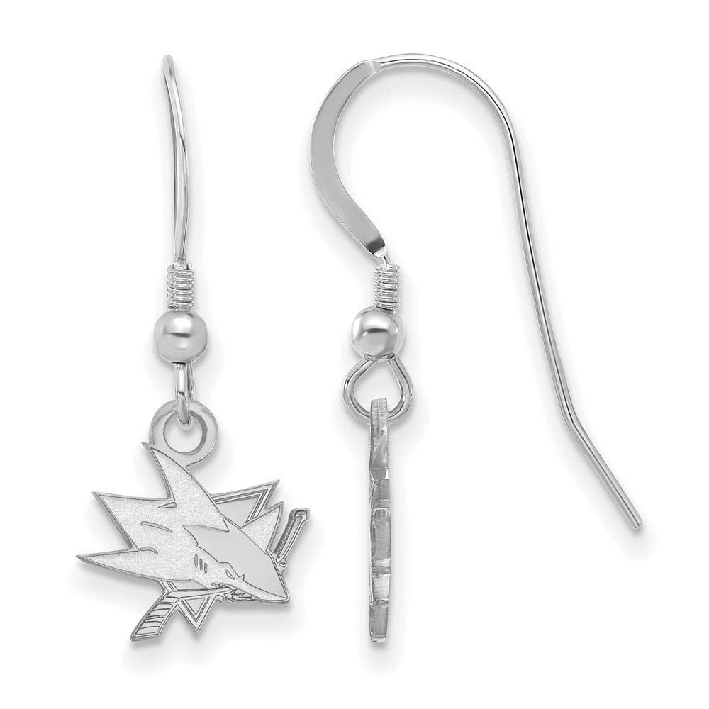Sterling Silver NHL San Jose Sharks Dangle Earrings