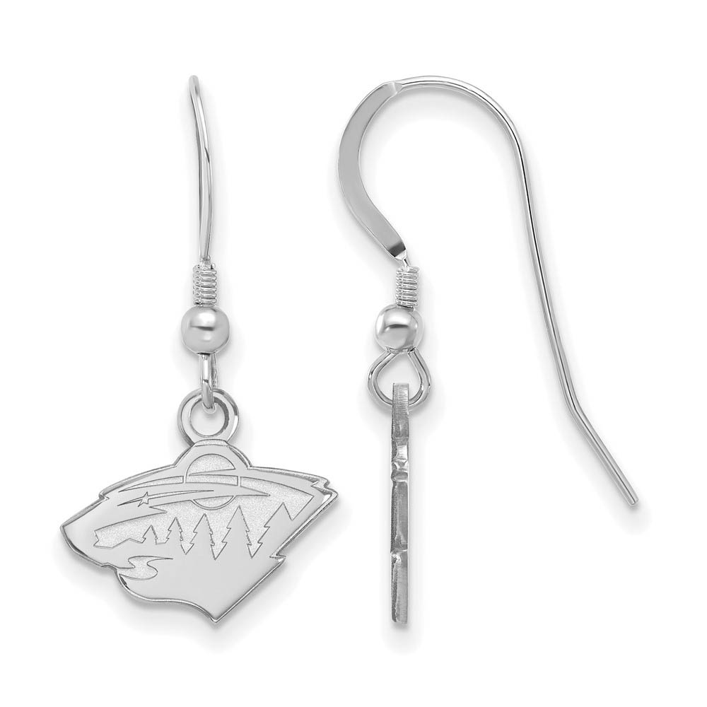 Sterling Silver NHL Minnesota Wild Dangle Earrings
