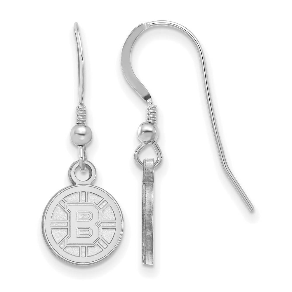 Sterling Silver NHL Boston Bruins Dangle Earrings