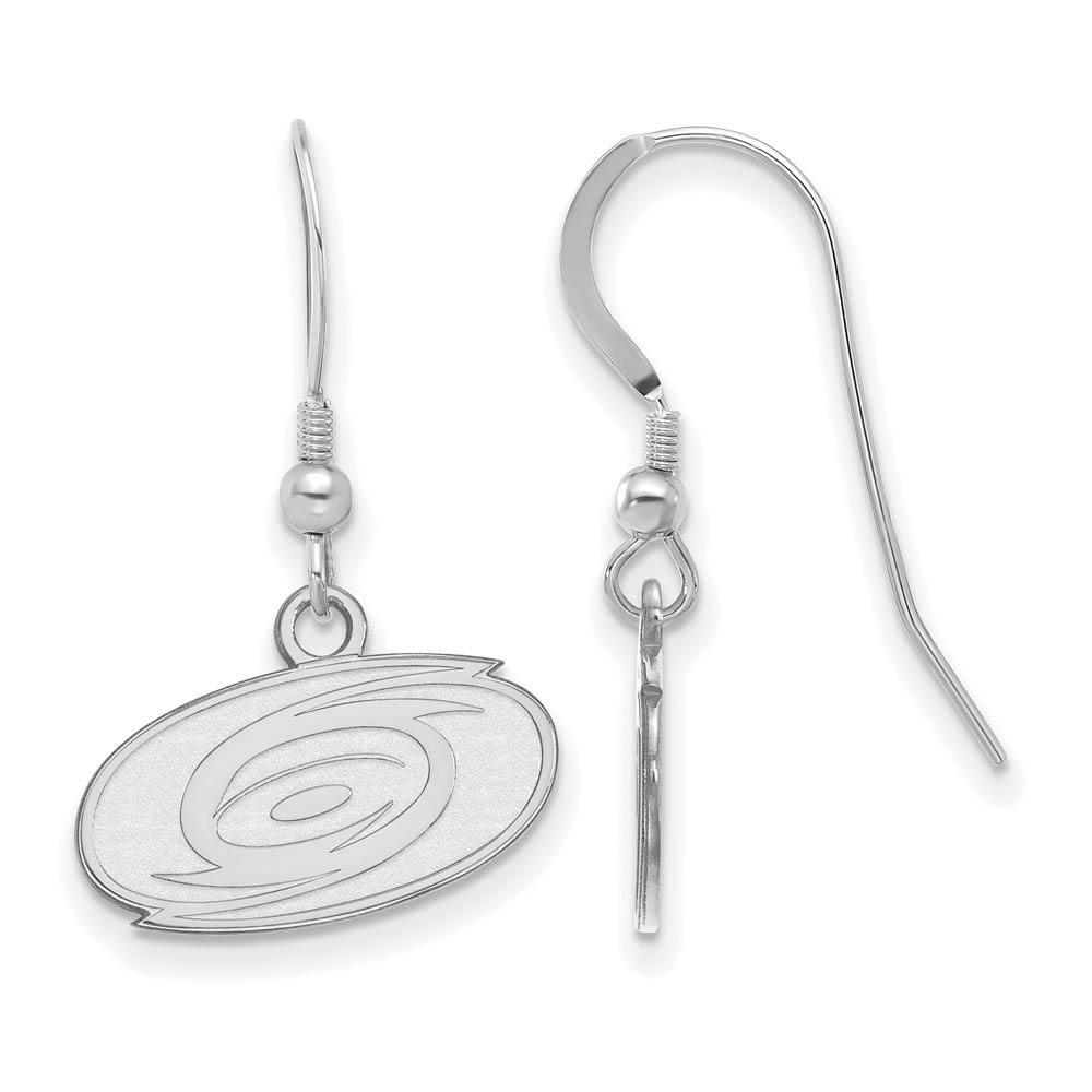 Sterling Silver NHL Carolina Hurricanes Dangle Earrings