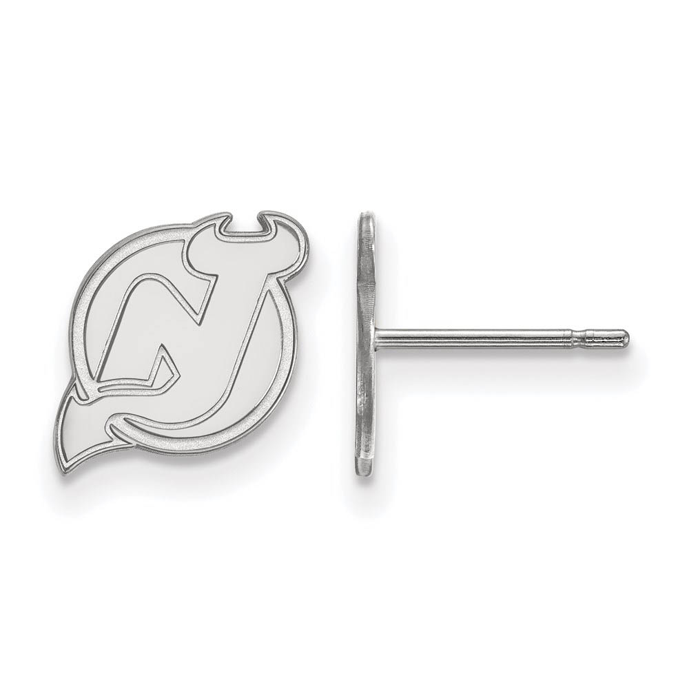 Sterling Silver NHL New Jersey Devils Post Earrings