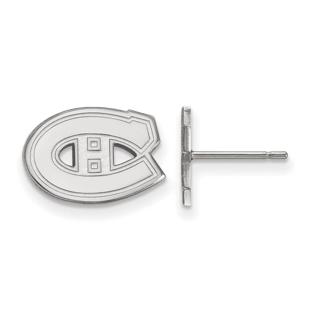 Sterling Silver NHL Montreal Canadiens Post Earrings