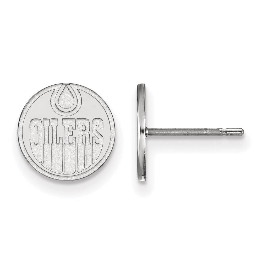 Sterling Silver NHL Edmonton Oilers Post Earrings
