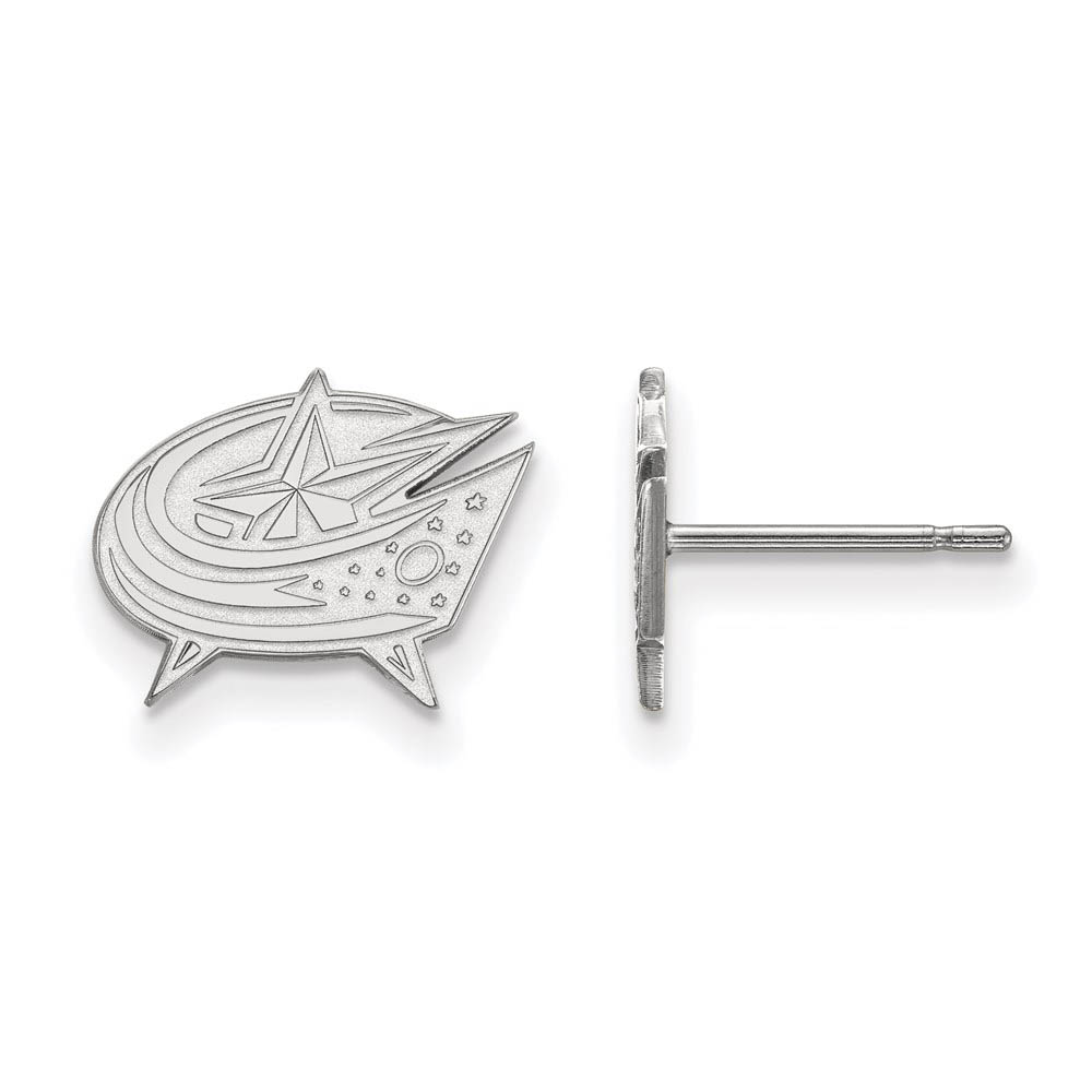 Sterling Silver NHL Columbus Blue Jackets Post Earrings
