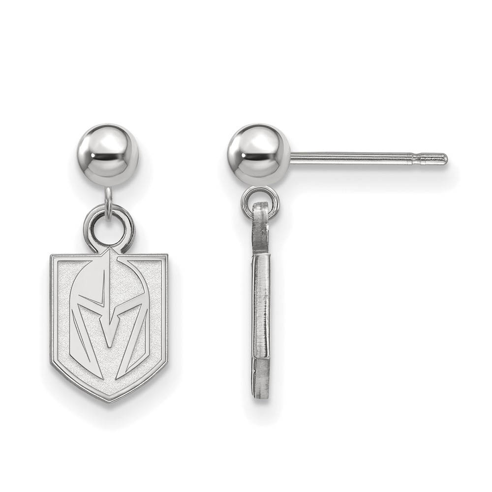 Sterling Silver NHL Vegas Golden Knights Ball Dangle Earrings