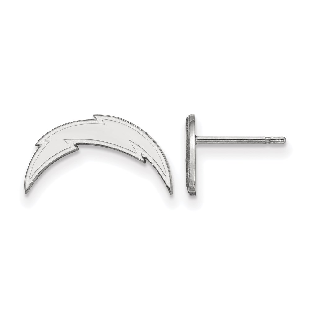 10k White Gold NFL Los Angeles Chargers XS Post Earrings
