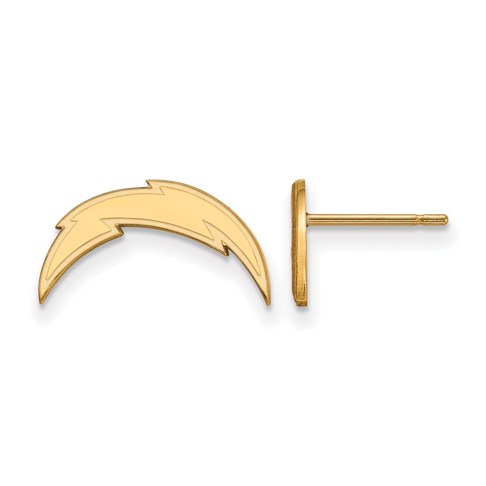 10k Yellow Gold NFL Los Angeles Chargers XS Post Earrings