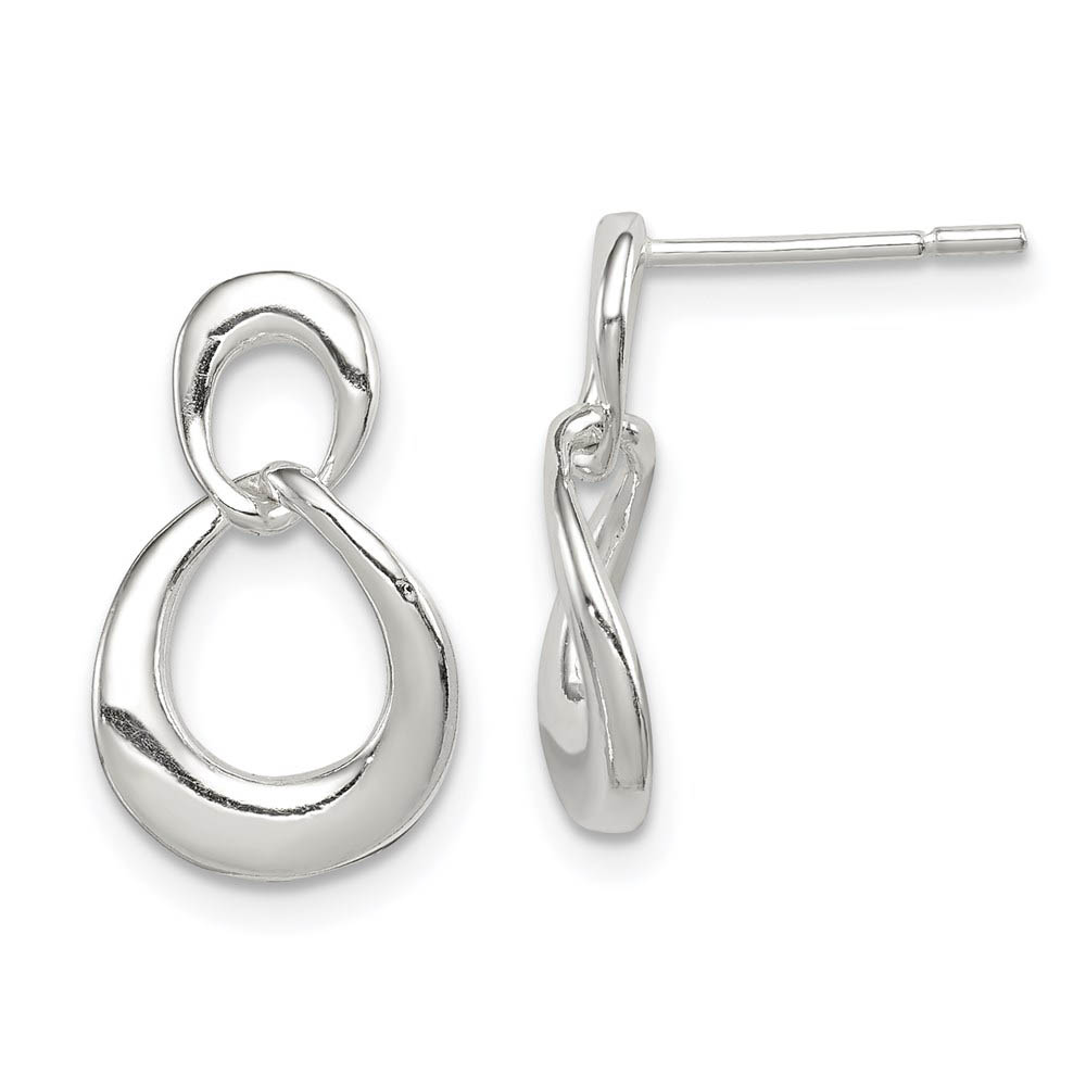 Teardrop Dangle Earrings in Sterling Silver