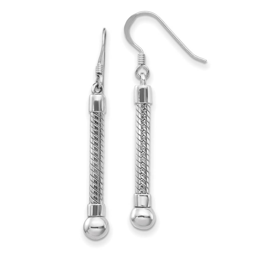 Sterling Silver Starter Bead Long Dangle Earrings