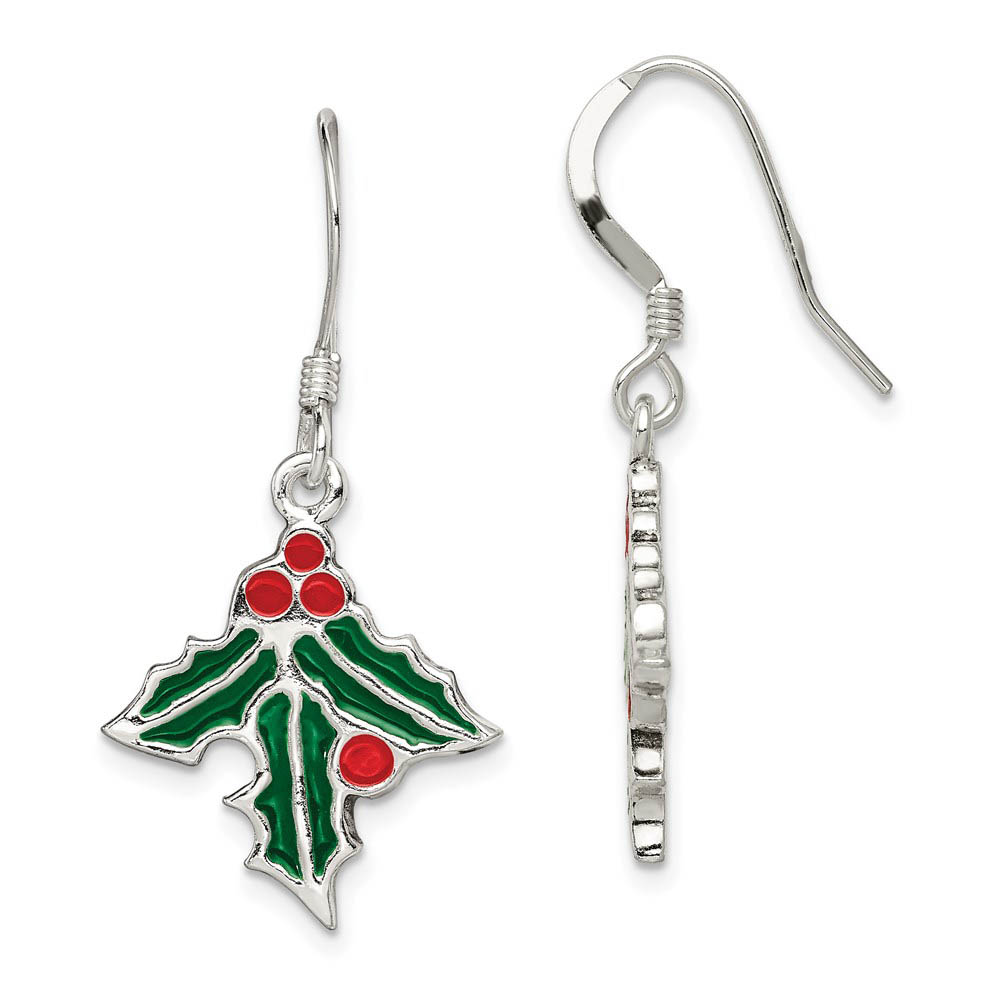 Sterling Silver Holly Earrings