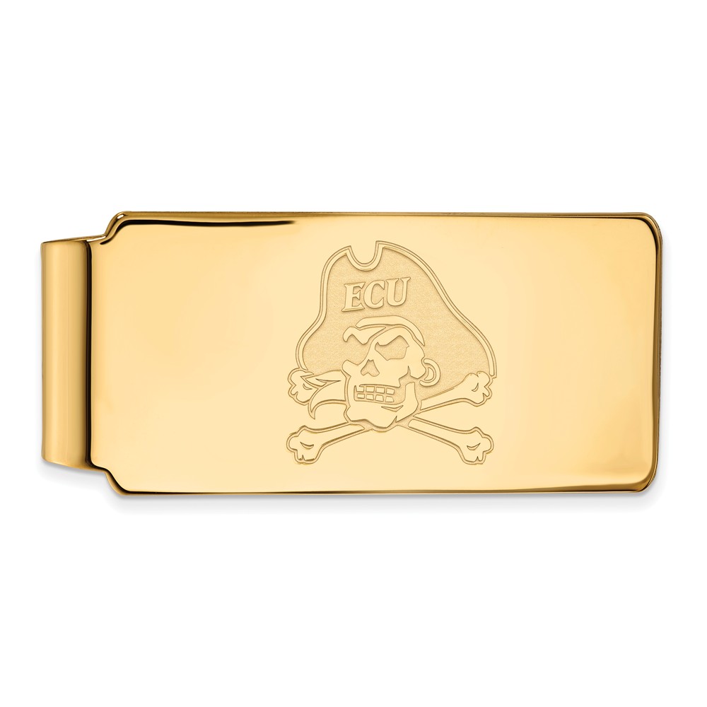 14k Yellow Gold East Carolina U Money Clip