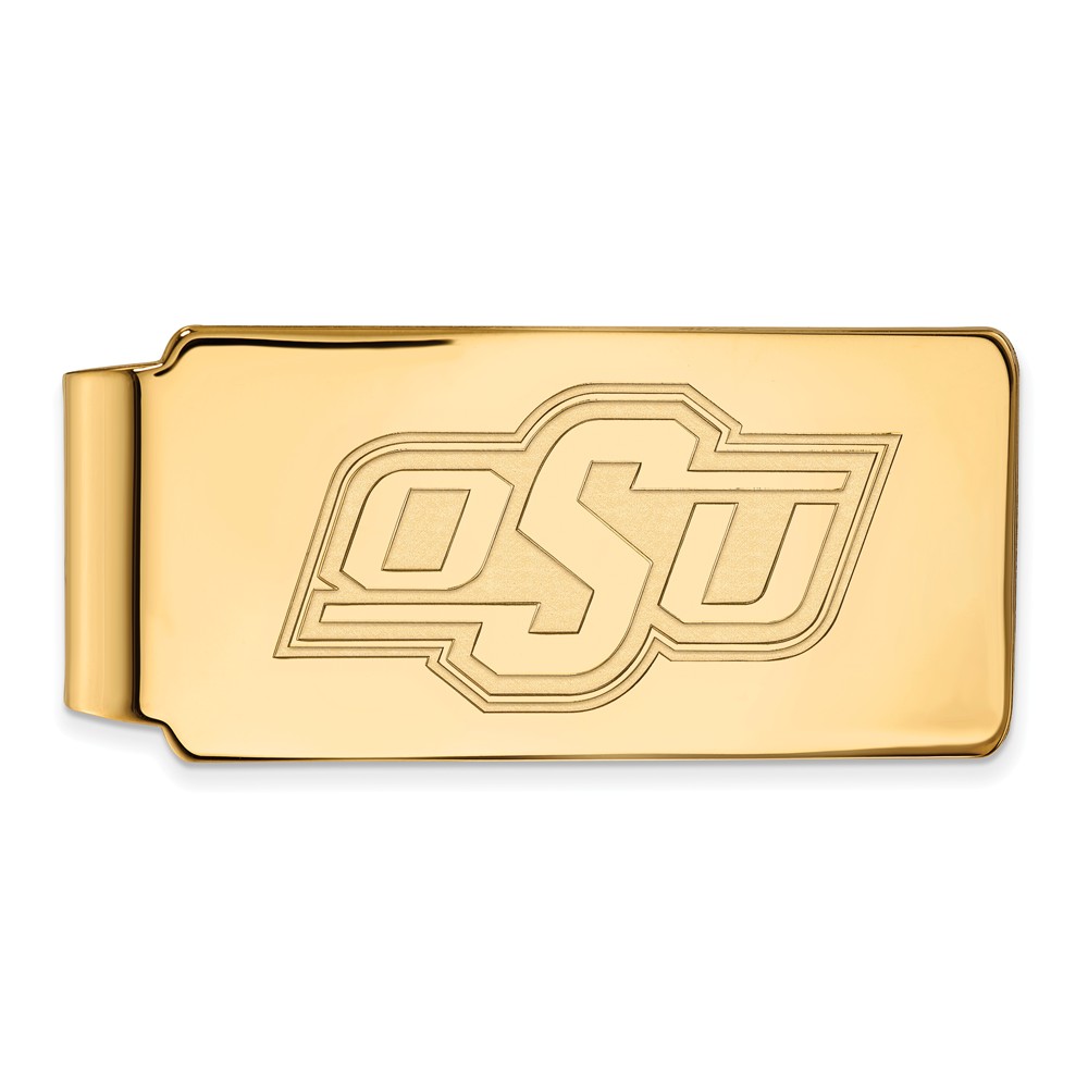 14k Yellow Gold Oklahoma State Money Clip
