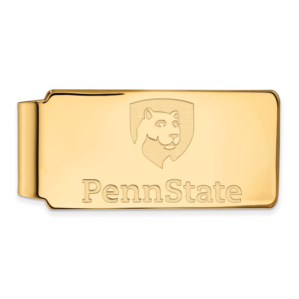 14k Yellow Gold Penn State Logo Money Clip