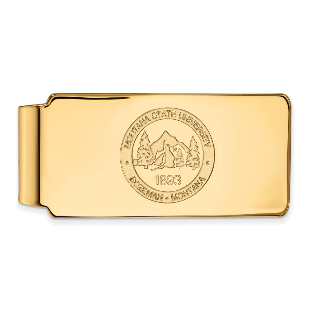 14k Yellow Gold Montana State Crest Money Clip