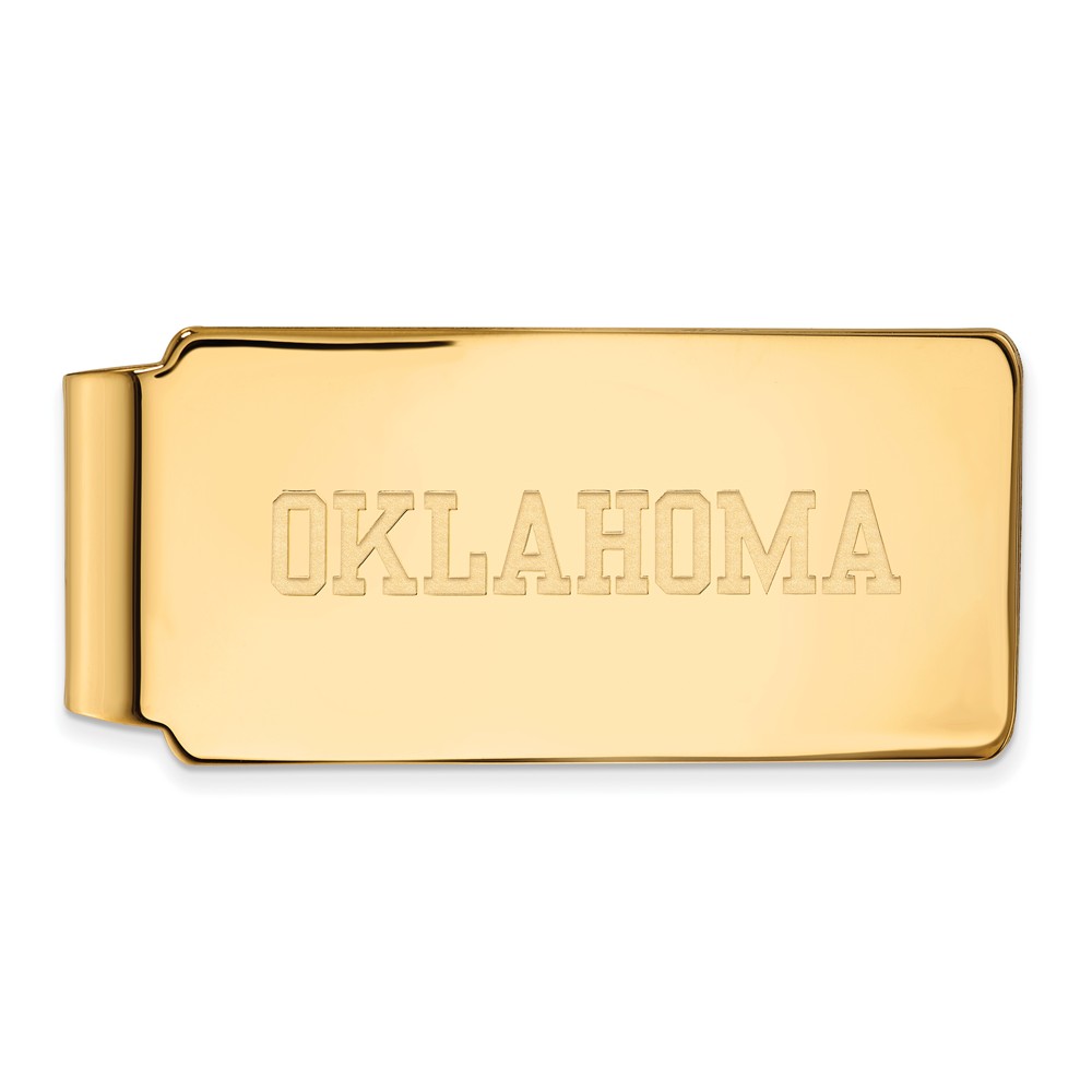 14k Yellow Gold U of Oklahoma Money Clip