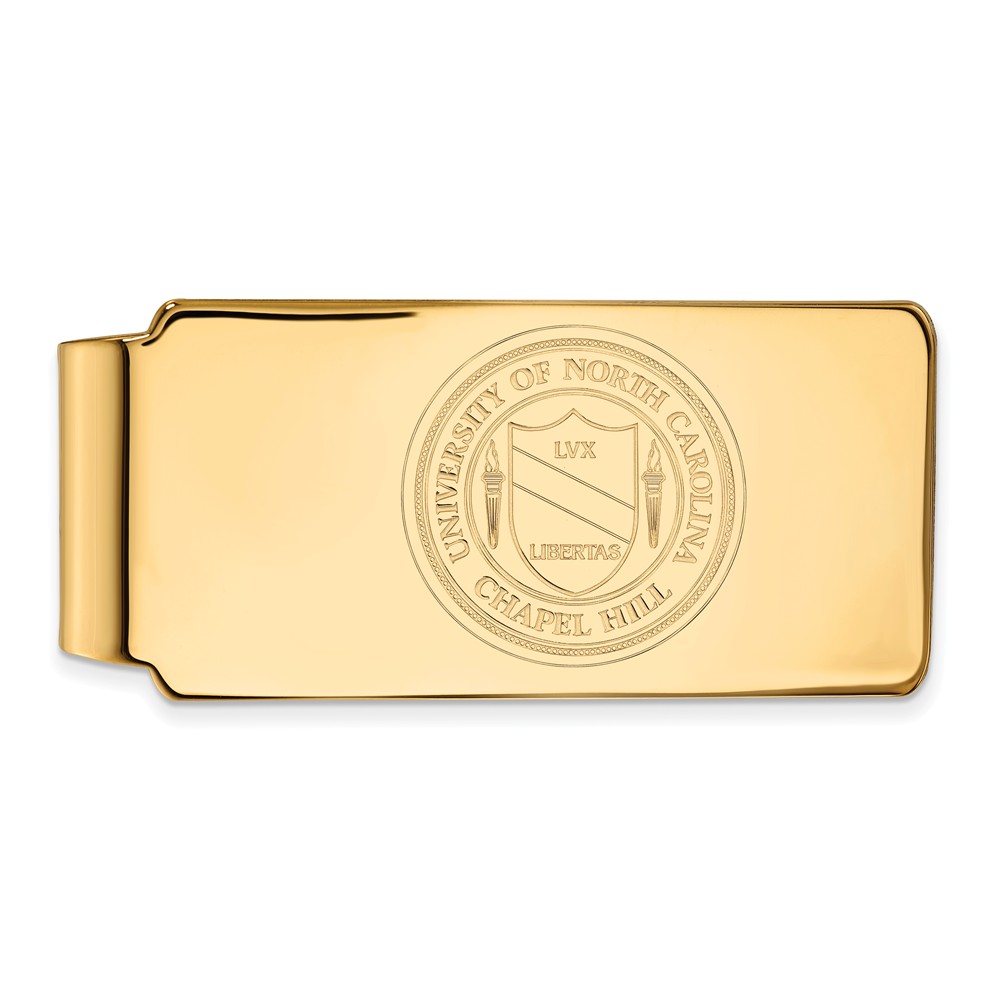 14k Yellow Gold University of North Carolina Crest Money Clip