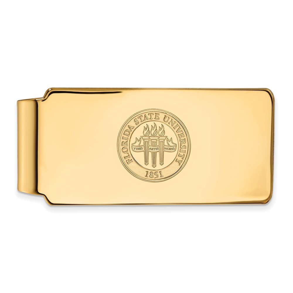 14k Yellow Gold Florida State Crest Money Clip