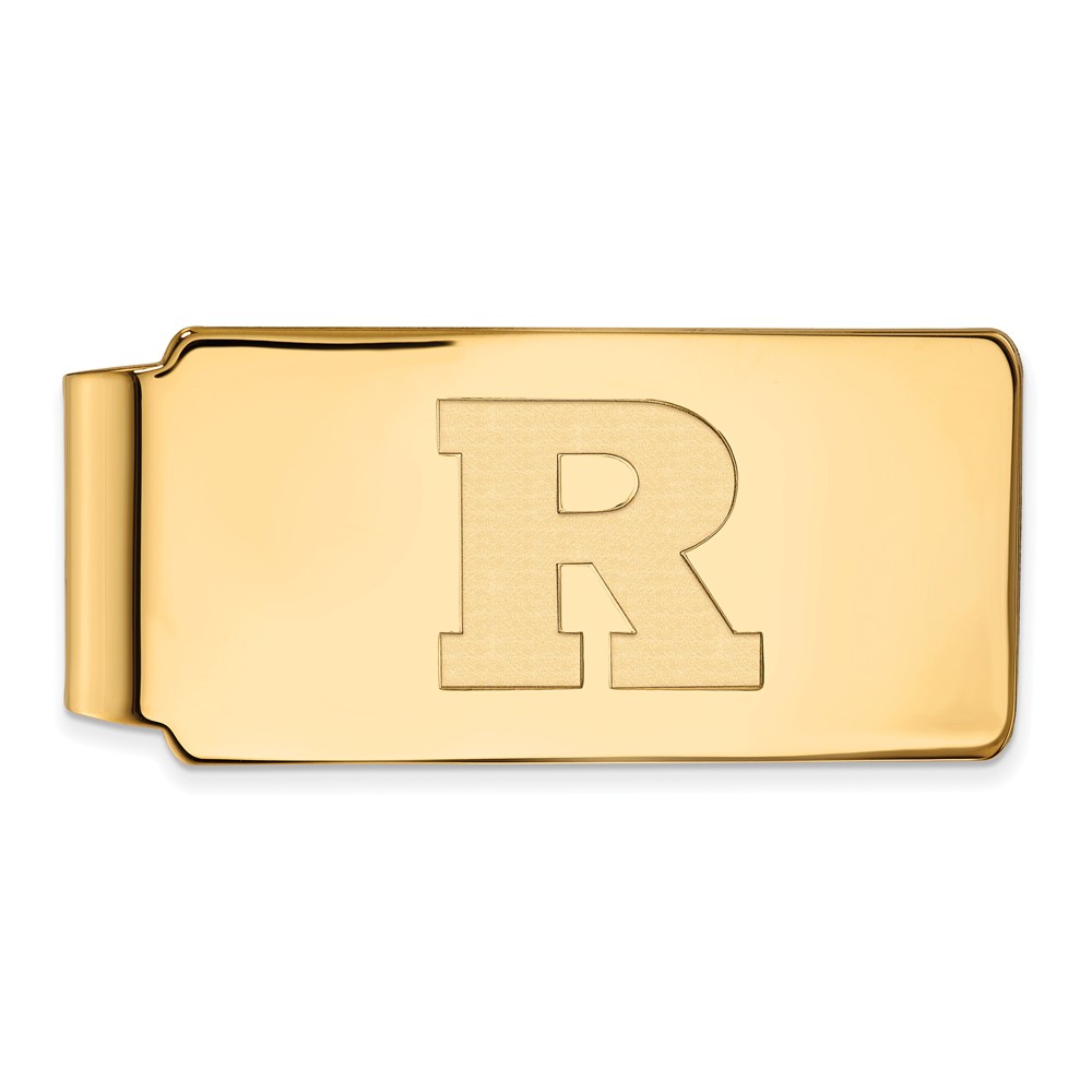 14k Gold Plated Silver Rutgers Money Clip