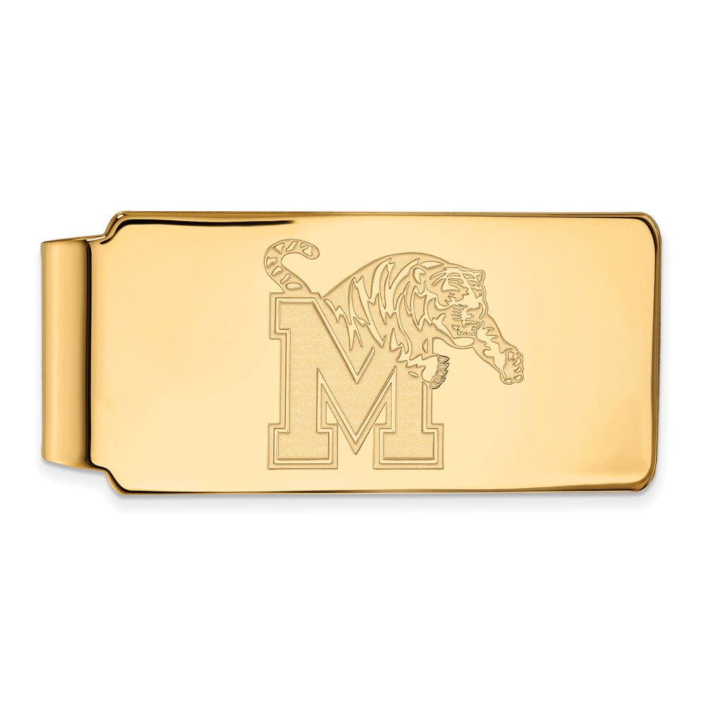 14k Gold Plated Silver U of Memphis Money Clip
