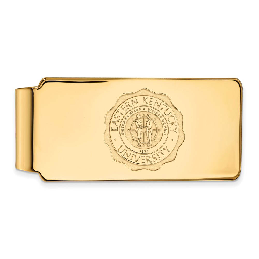 14k Gold Plated Silver Eastern Kentucky U Crest Money Clip