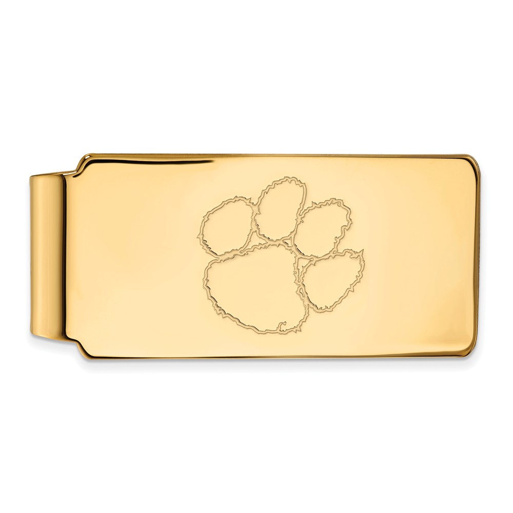 14k Gold Plated Silver Clemson U Money Clip