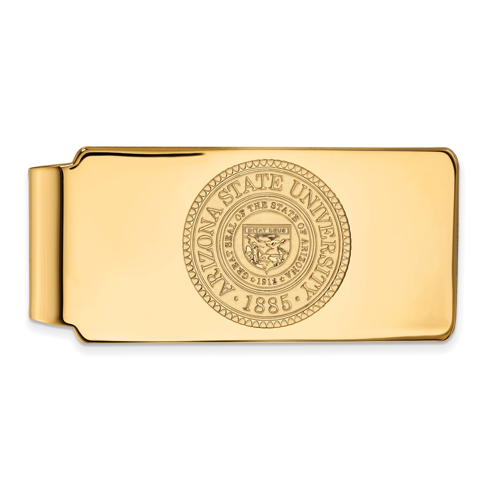 14k Gold Plated Silver Arizona State Crest Money Clip