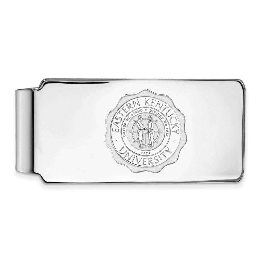 Sterling Silver Eastern Kentucky U Crest Money Clip