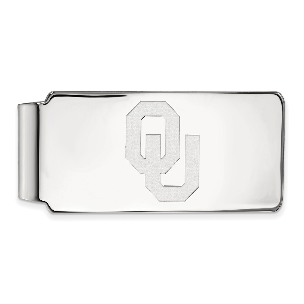 Sterling Silver U of Oklahoma Logo Money Clip