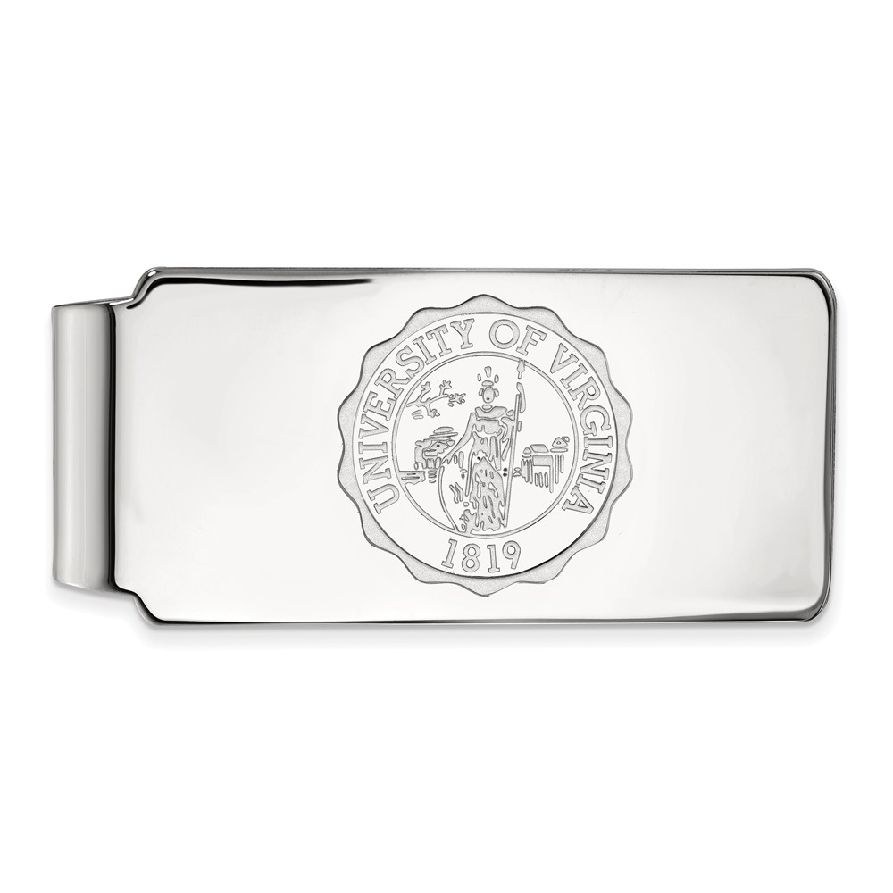 Sterling Silver U of Virginia Crest Money Clip