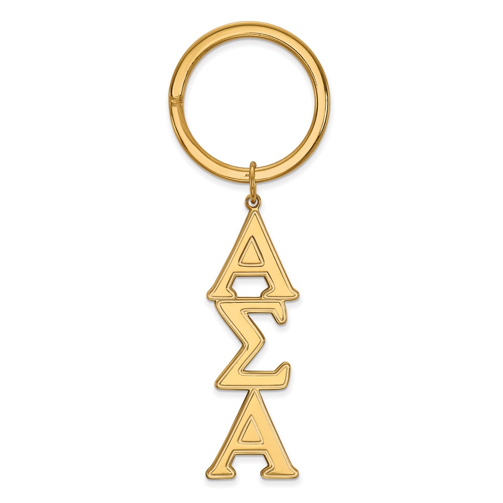 14K Plated Silver Alpha Sigma Alpha Key Chain