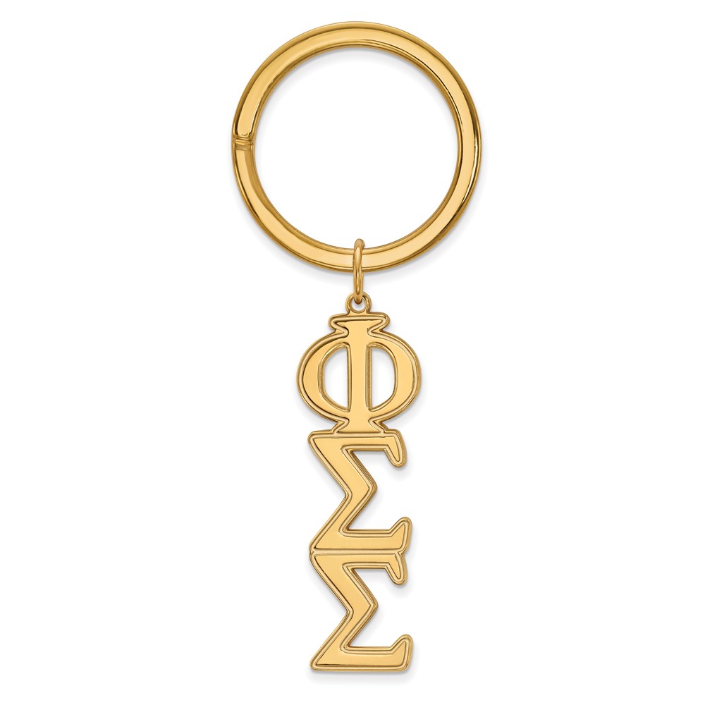 14K Plated Silver Phi Sigma Sigma Key Chain