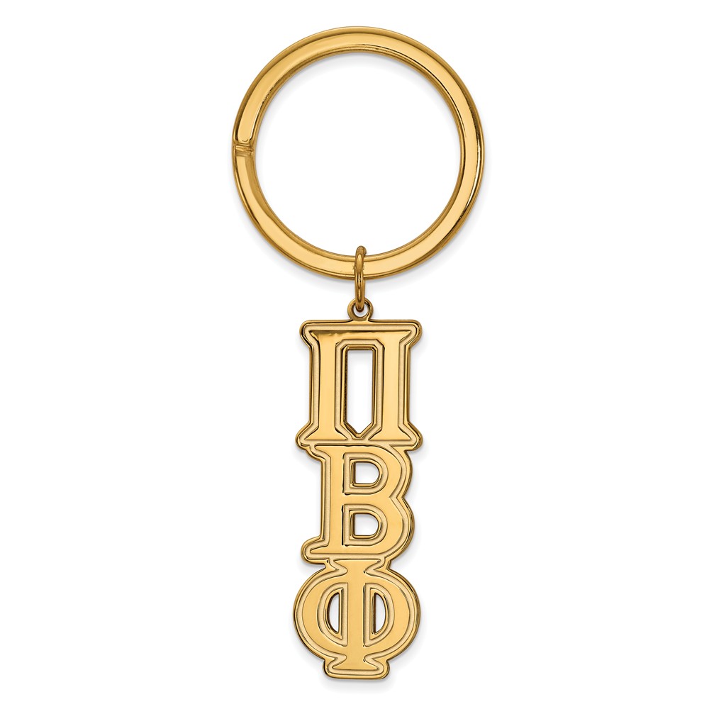 14K Plated Silver Pi Beta Phi Key Chain