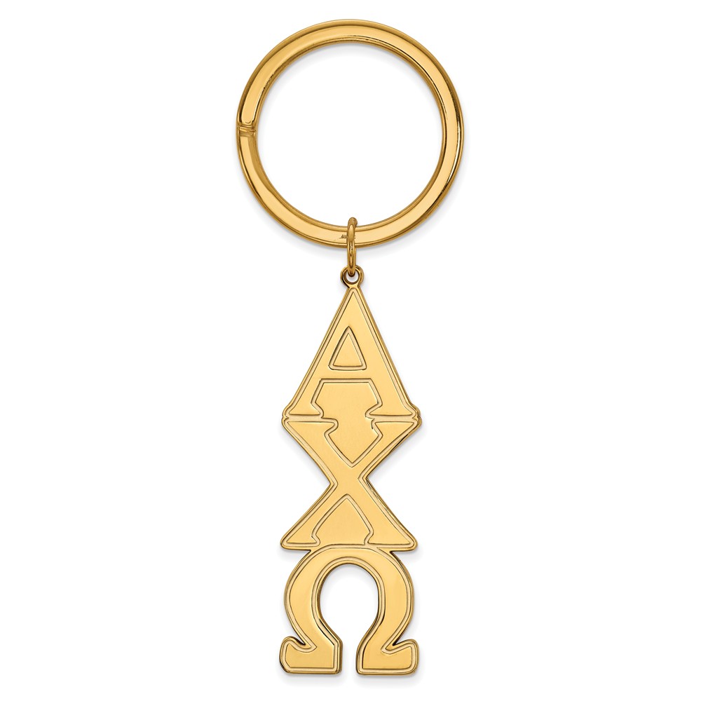 14K Plated Silver Alpha Chi Omega Key Chain