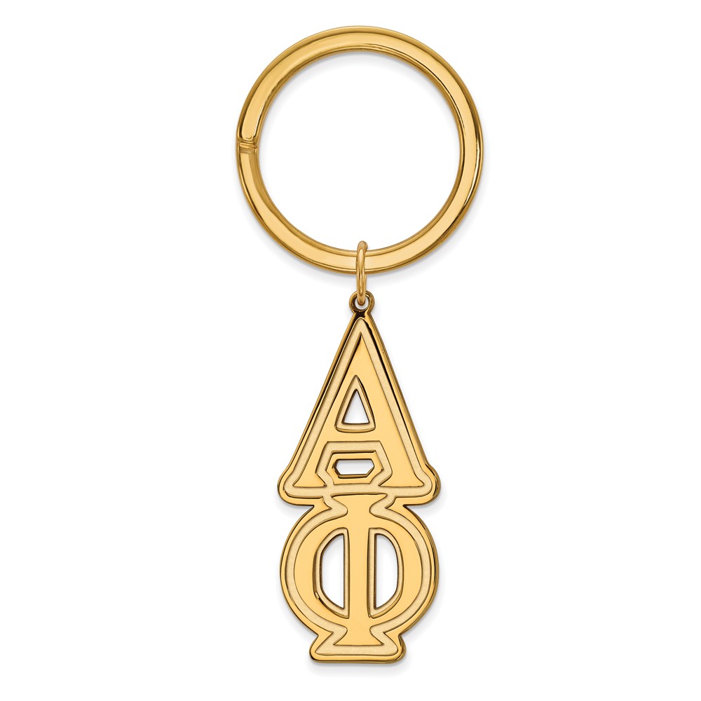 14K Plated Silver Alpha Phi Key Chain