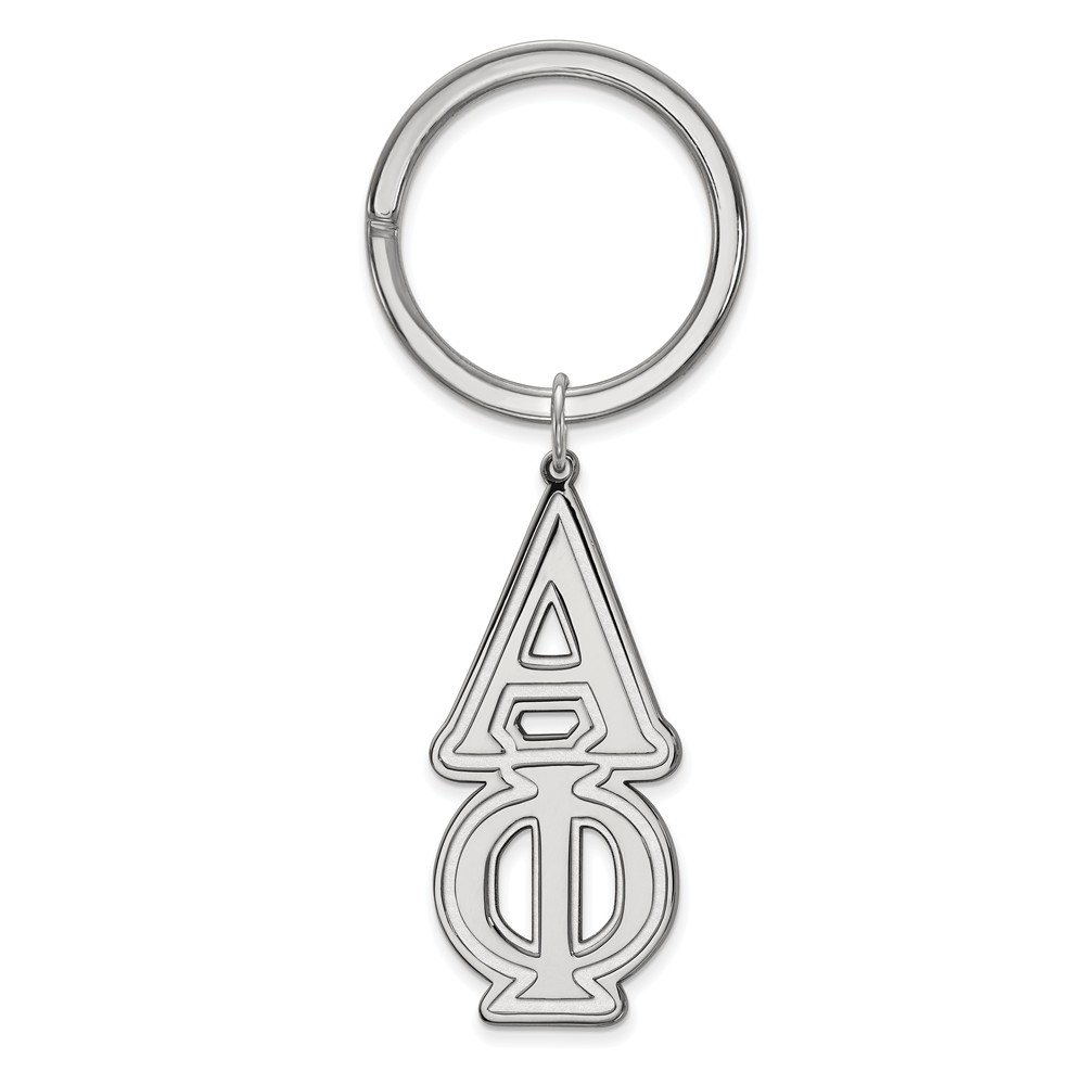 Sterling Silver Alpha Phi Key Chain