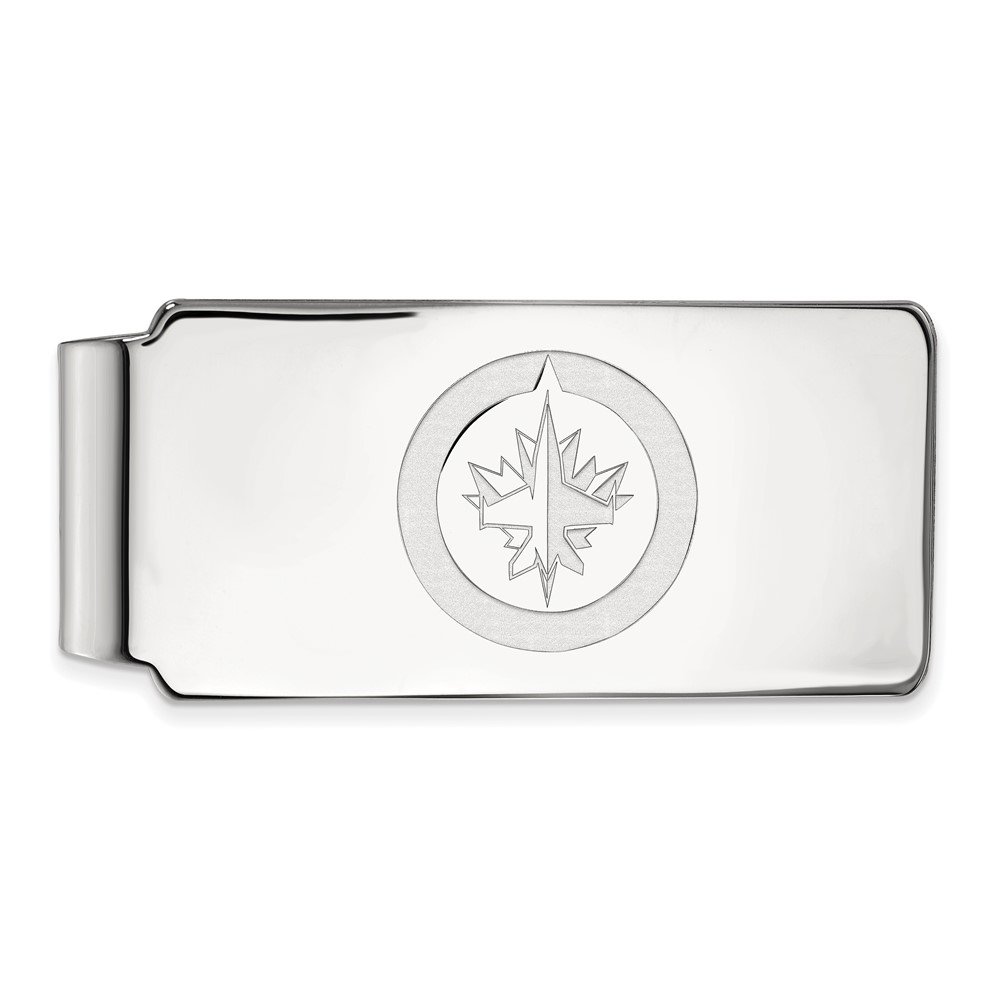 10k White Gold NHL Winnipeg Jets Money Clip
