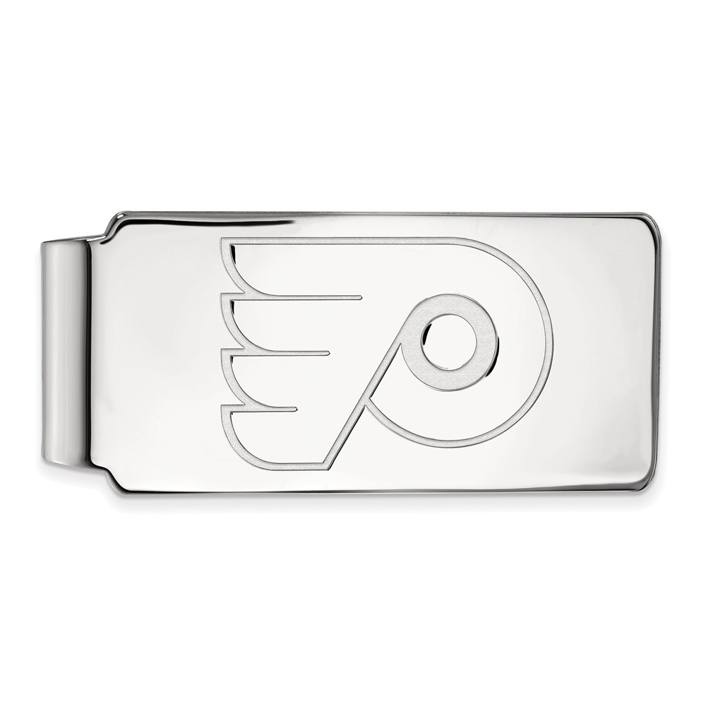 10k White Gold NHL Philadelphia Flyers Money Clip