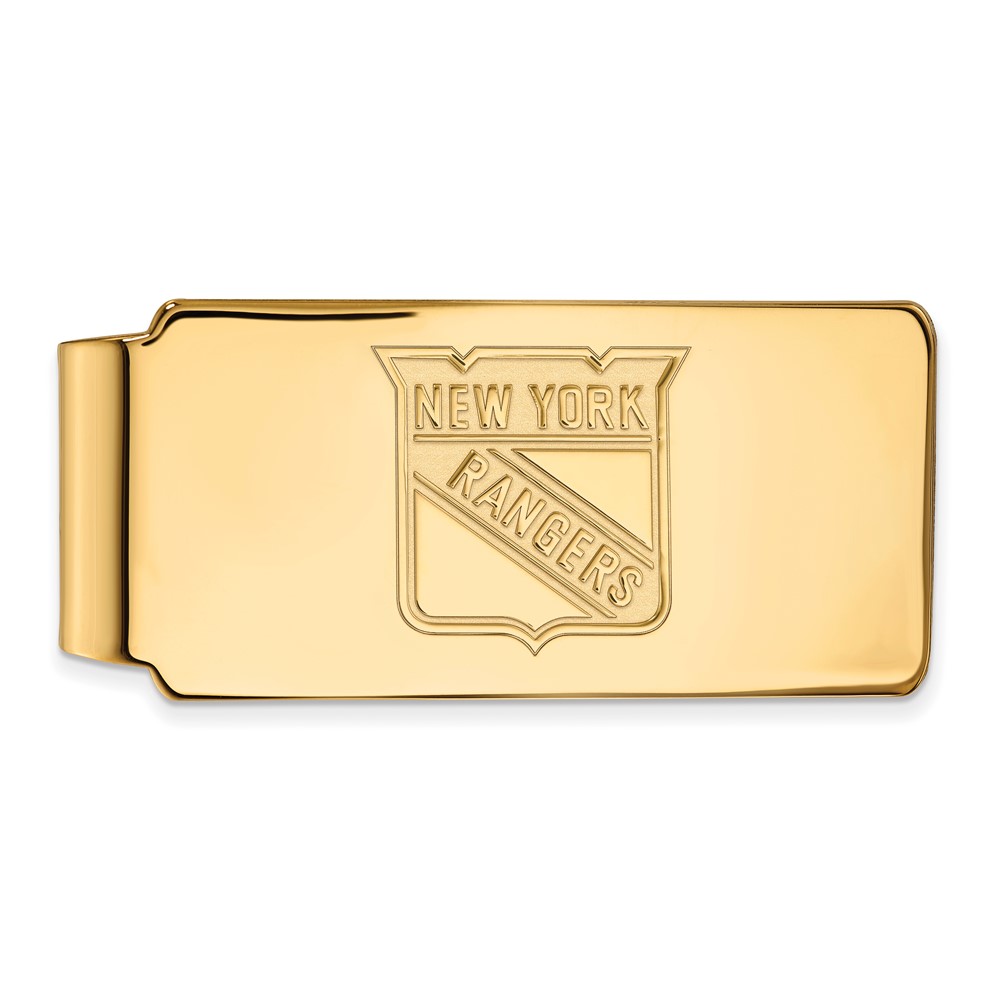 10k Yellow Gold NHL New York Rangers Money Clip