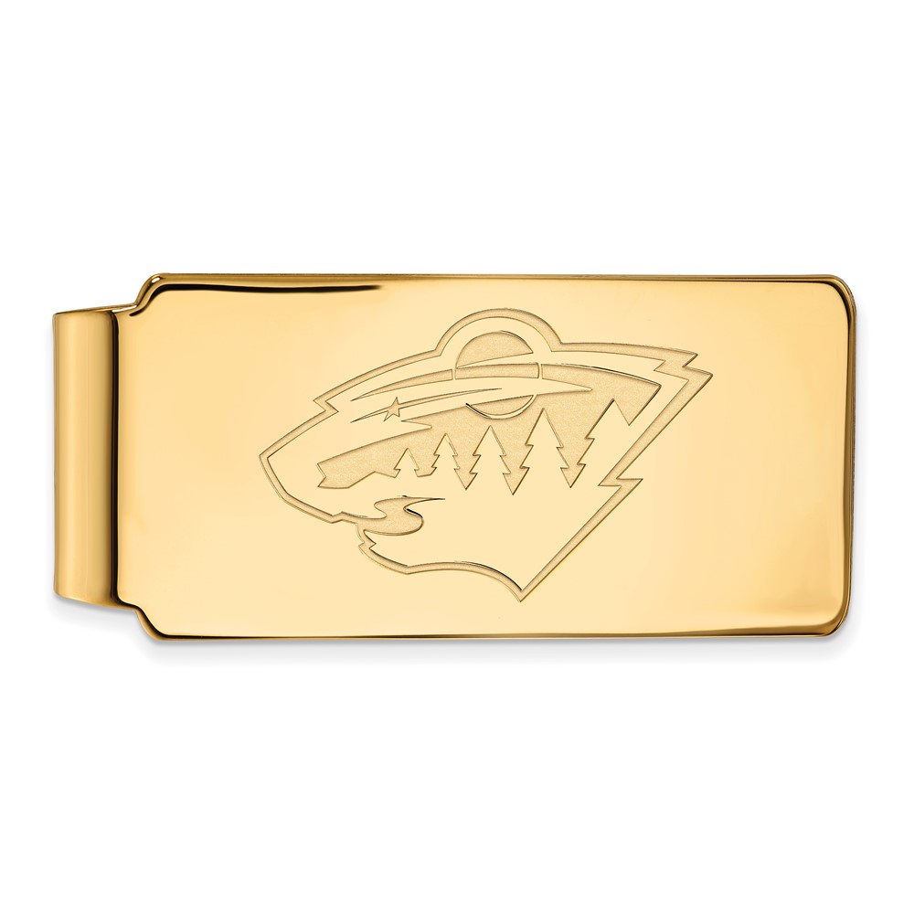 10k Yellow Gold NHL Minnesota Wild Money Clip