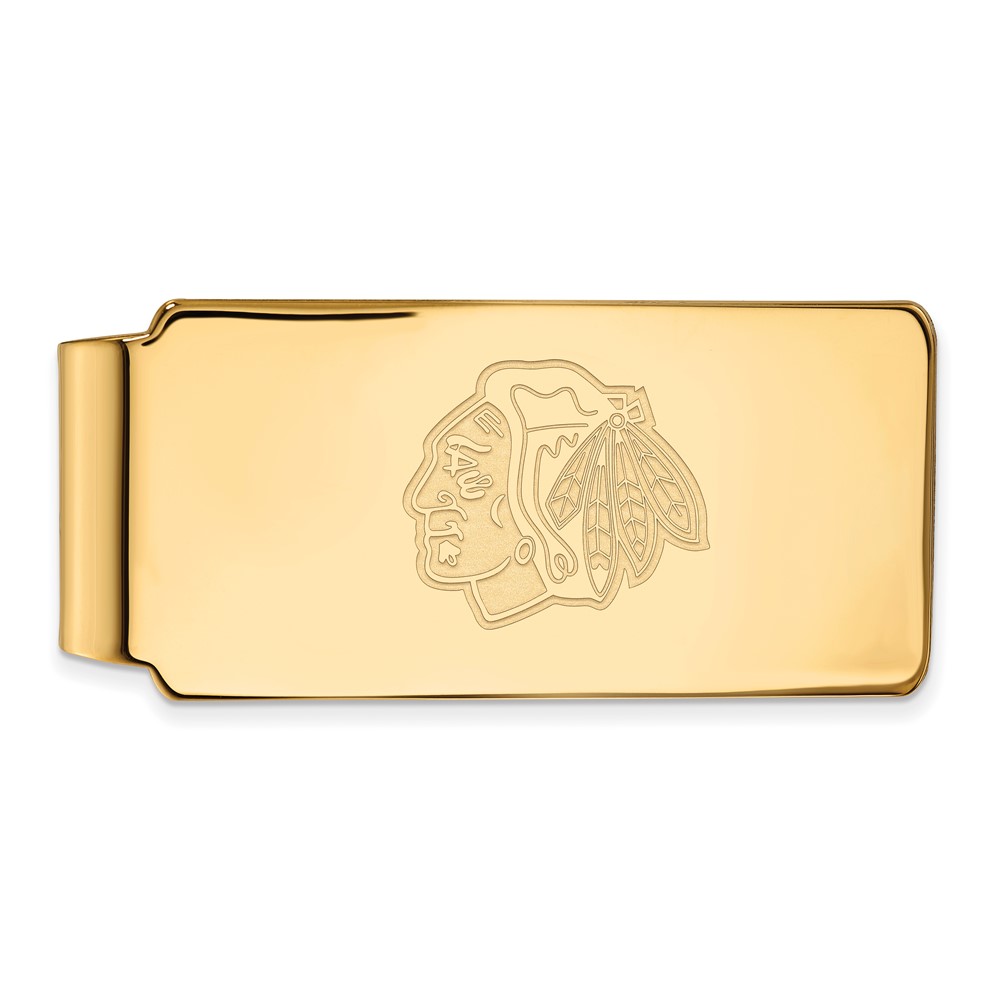 10k Yellow Gold NHL Chicago Blackhawks Money Clip