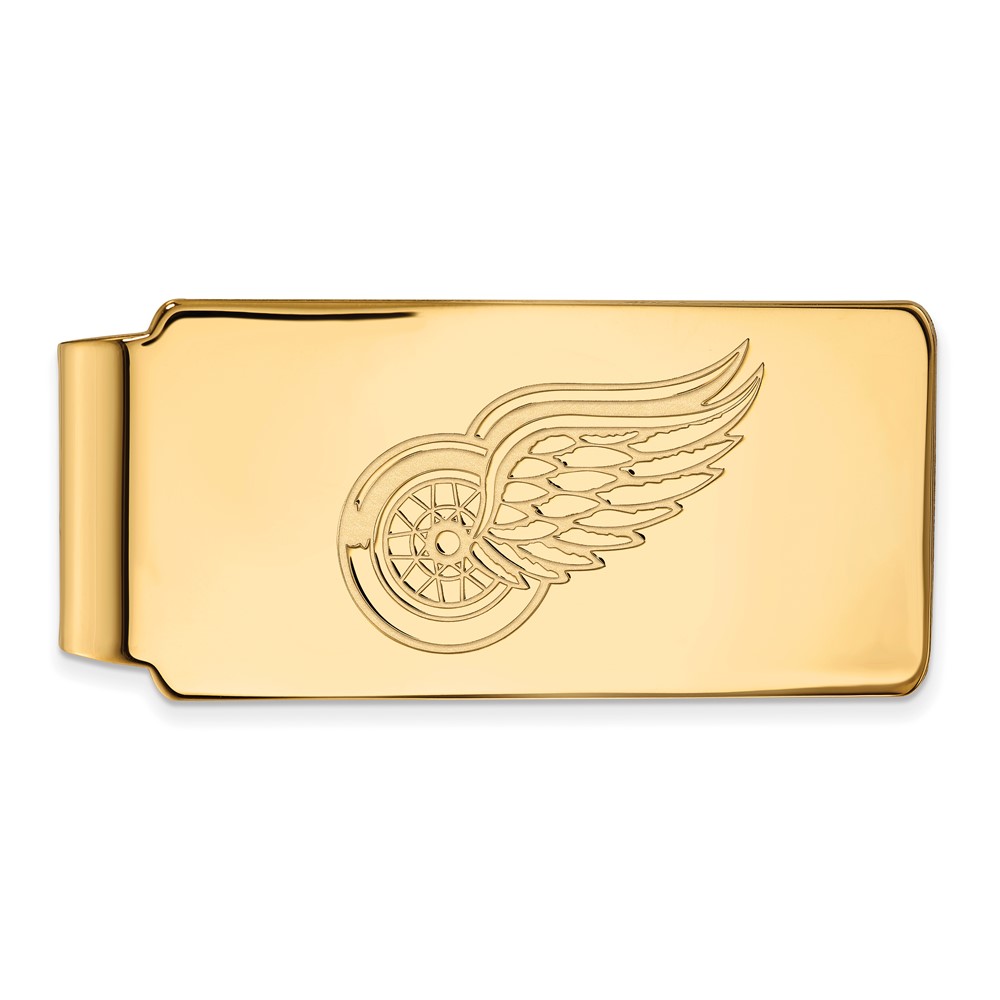10k Yellow Gold NHL Detroit Red Wings Money Clip
