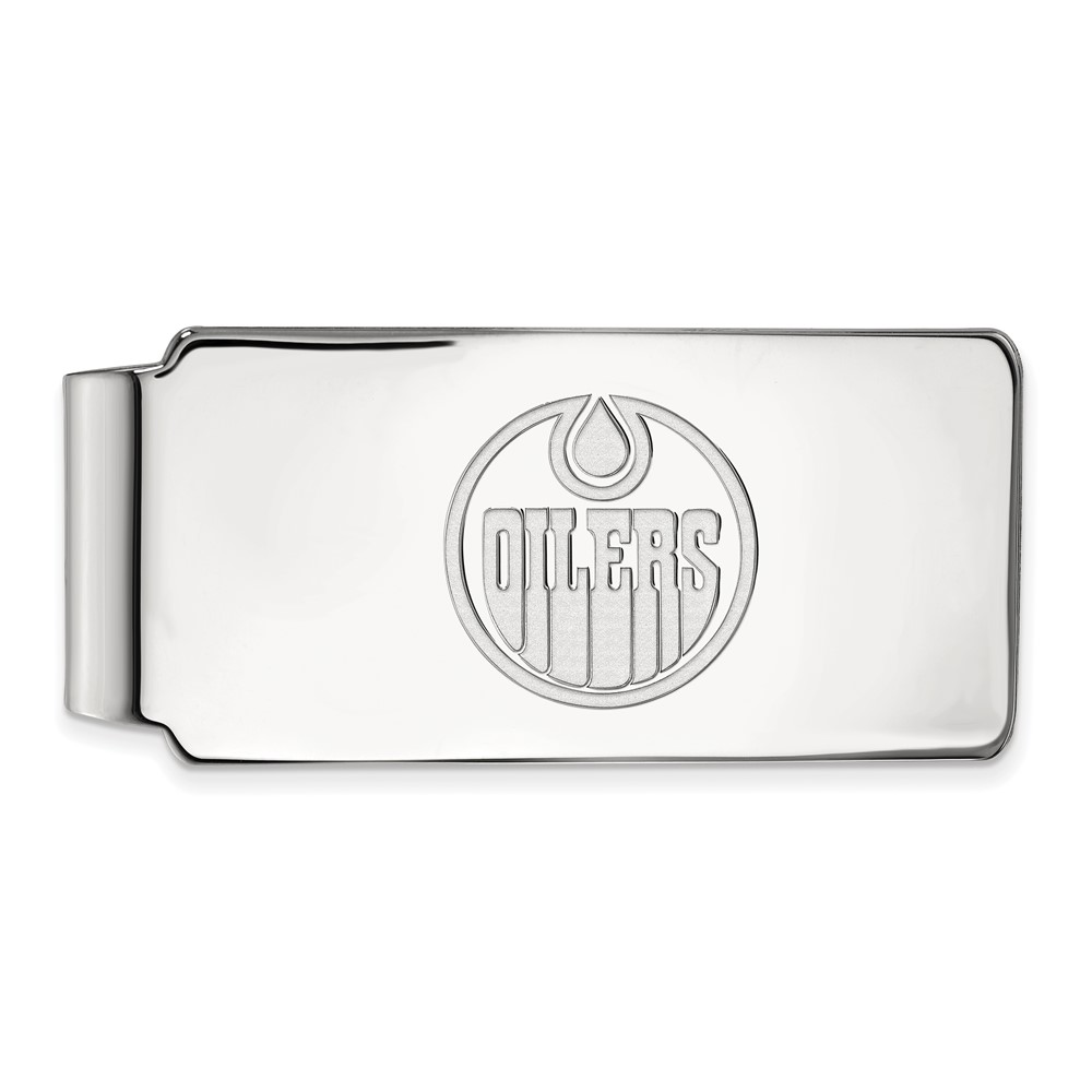 14k White Gold NHL Edmonton Oilers Money Clip