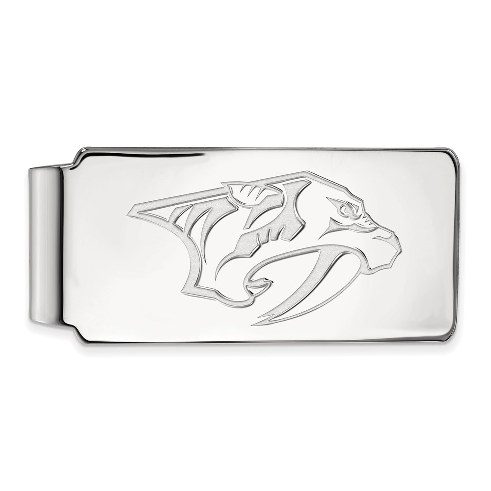 14k White Gold NHL Nashville Predators Money Clip